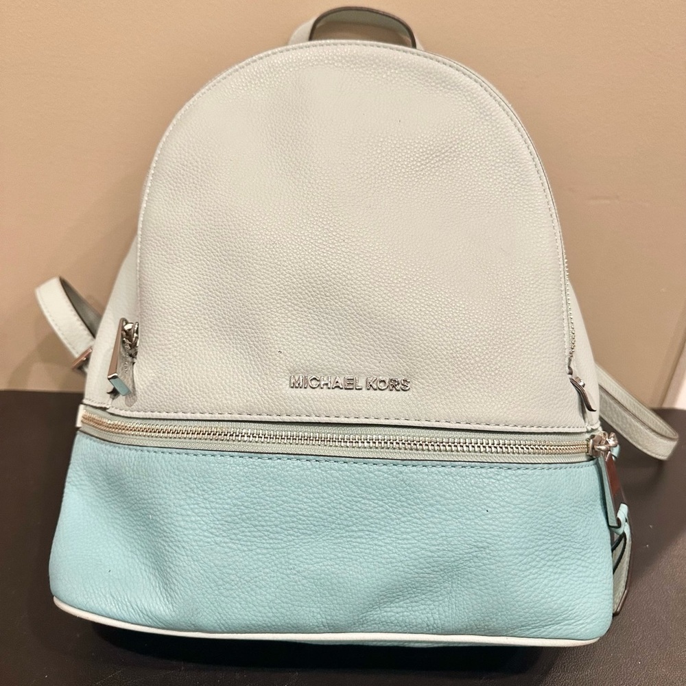 Michael Kors Light Blue Backpack